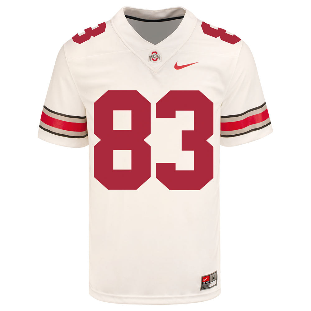 Ohio State Buckeyes Nike #83 Joop Mitchell Student Athlete White Football Jersey / Medium