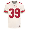 Ohio State Buckeyes Nike #39 Andrew Moore Student Athlete White Football Jersey - Front View
