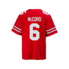Youth Ohio State Buckeyes #6 Kyle McCord Student Athlete Football Jersey in Scarlet - Back View