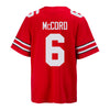 Ohio State Buckeyes Nike #6 Kyle McCord Student Athlete Scarlet Football Jersey - Back View