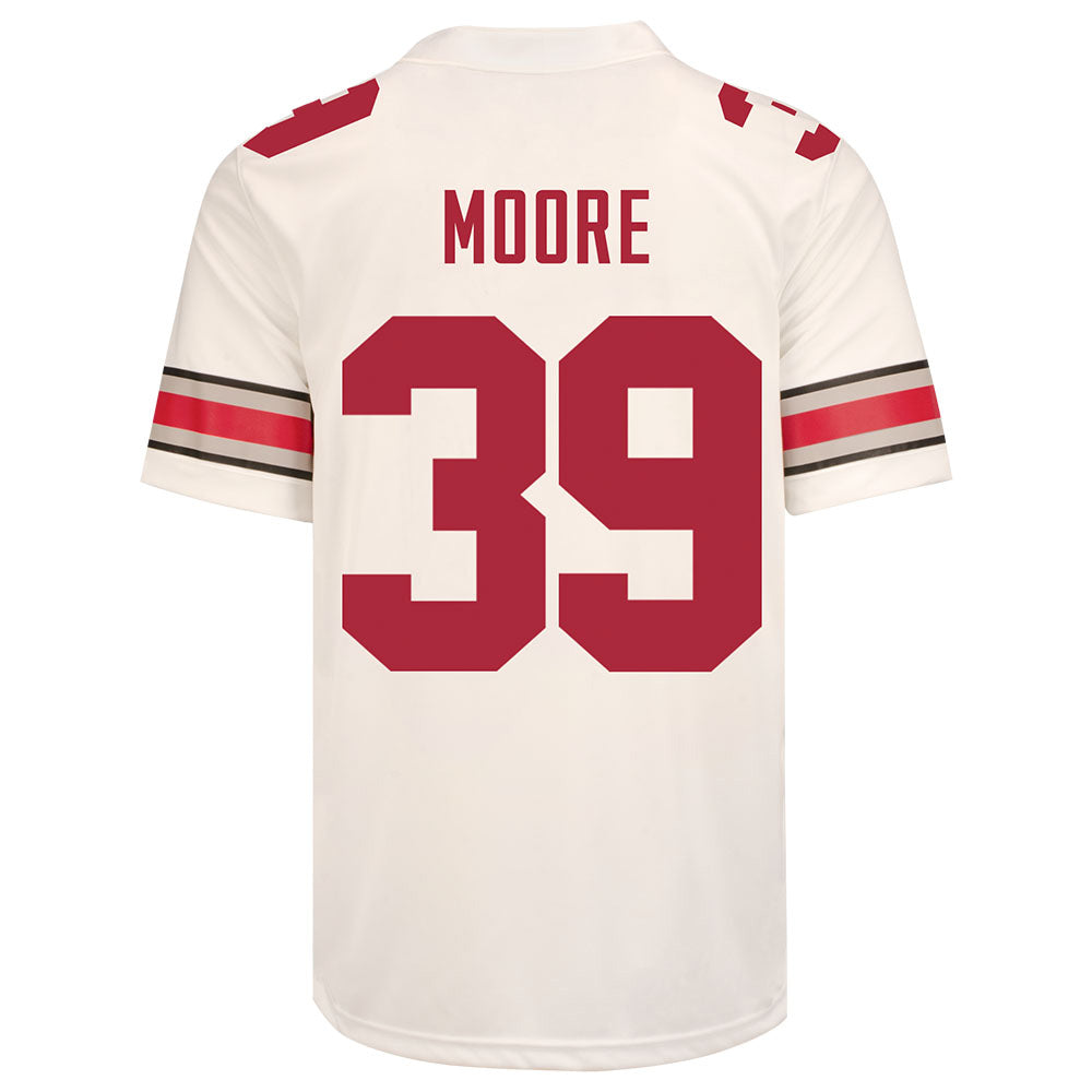 Ohio State Buckeyes Nike #39 Andrew Moore Student Athlete White Football Jersey / Medium