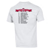 Ohio State Buckeyes Men's Basketball Caricature Roster White T-Shirt - Front View