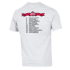 Ohio State Buckeyes Women's Basketball Caricature Roster T-ShirtOhio State Buckeyes Women's Basketball Caricature Roster T-Shirt in White - Back View