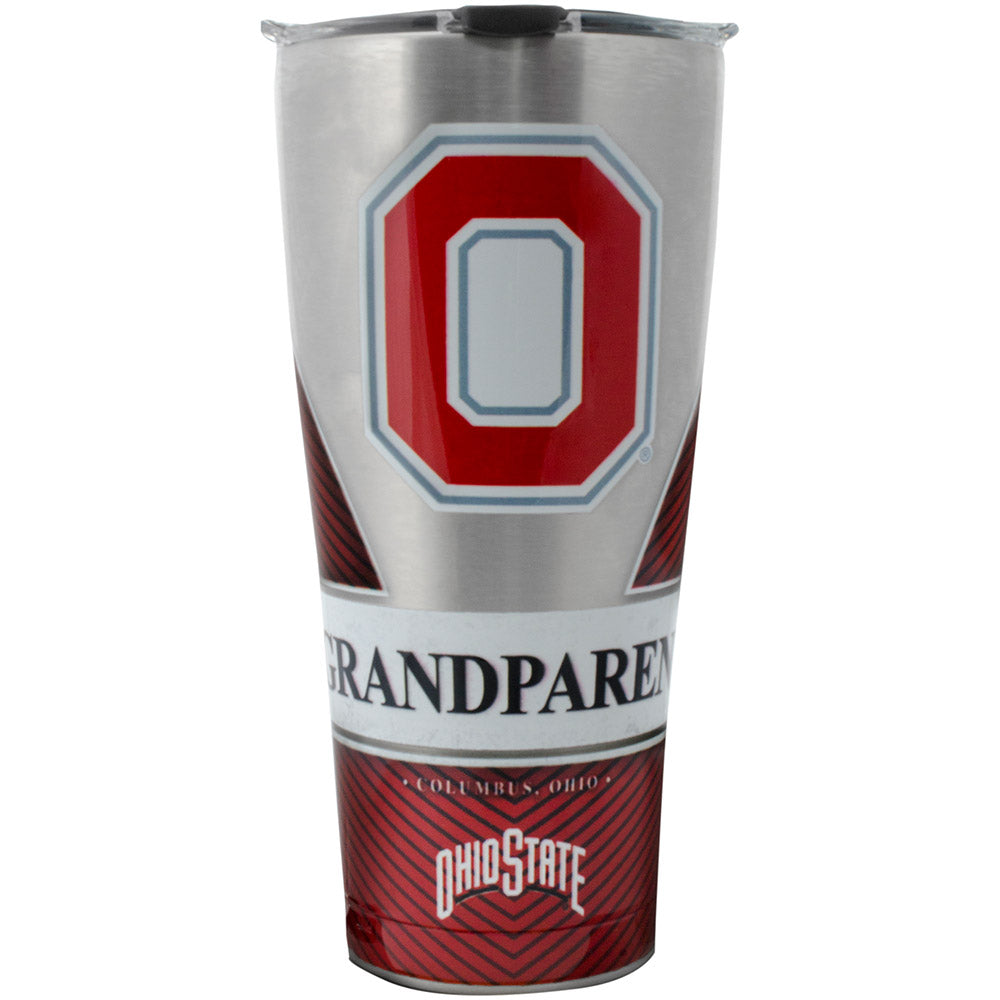 Ohio State 30 Oz. Grandparent Tumbler in Gray and Scarlet - Front View