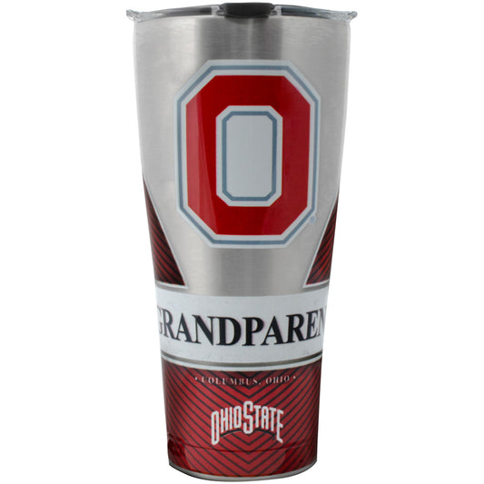 Ohio State 30 Oz. Grandparent Tumbler in Gray and Scarlet - Front View