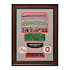 Ohio State Buckeyes TBDBITL Framed Collage with a Piece of Authentic Ohio Stadium Turf - Front View