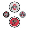 Ohio State Buckeyes White/Scarlet Golf Ball Marker Set