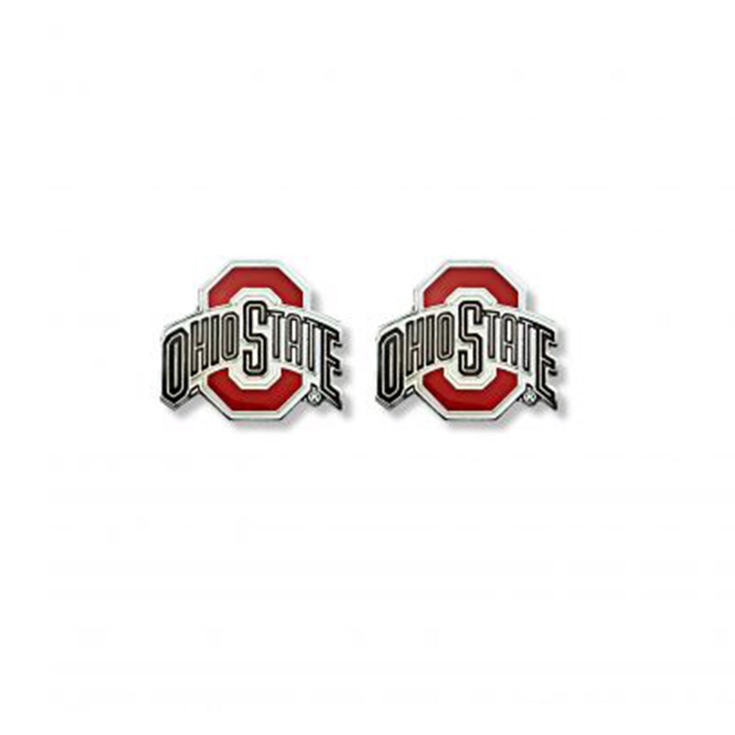 Ohio State Buckeyes Team Post Earrings - In Scarlet - Front View