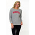Ladies Ohio State Buckeyes Kinsley Quilted Gray Sweatshirt - In Gray - Front View