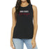 Ladies Ohio State Buckeyes Muscle Tank Top in Black - Front View
