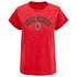 Ladies Ohio State Buckeyes Field Day Arched O T-Shirt in Scarlet - Front View