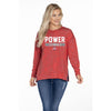 Ladies Ohio State Buckeyes Title IX French Terry Scarlet Long Sleeve T-Shirt
