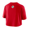 Ladies Ohio State Buckeyes Nike Dri-FIT Logo Scarlet Crop T-Shirt