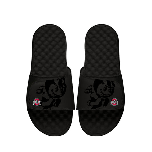 Ohio State Buckeyes Mantra Brutus Black Slides - In Black - Front View