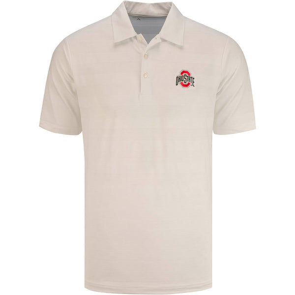 Ohio State Buckeyes Compass Polo in White - Front View