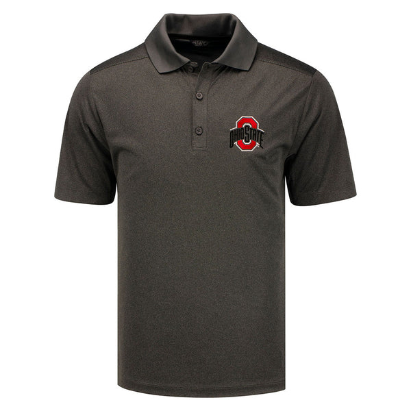 Ohio State Buckeyes Dade Athleticmark Polo in Grey - Front View