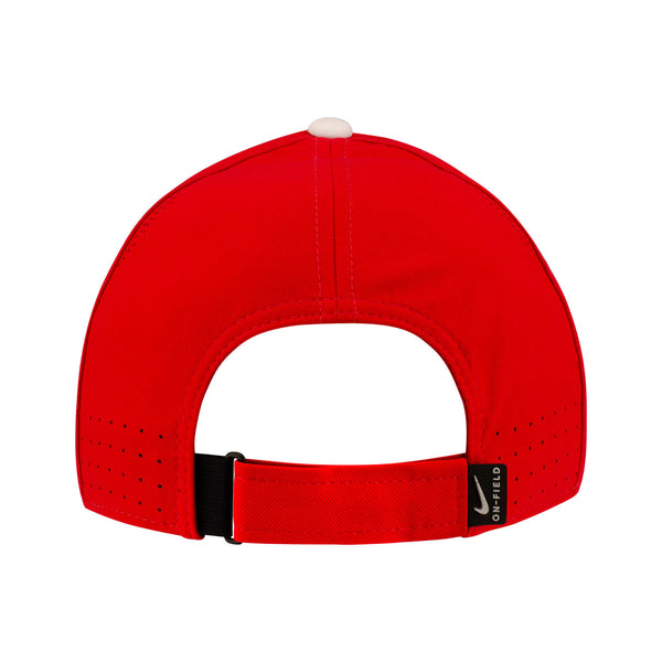 Ohio State Buckeyes Nike Sideline AeroBill Adjustable Hat in Scarlet - Back View