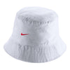 Ohio State Buckeyes Nike Primary Logo Core Bucket Hat in White - Back View