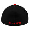 Ohio State Buckeyes Nike Aero Athletic O Fitted Hat in Black and Scarlet - Back View