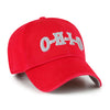 Ohio State Buckeyes O-H-I-O Clean Up Unstructured Adjustable Hat in Scarlet - Front View