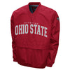Ohio State Buckeyes Windshell V-Neck Pullover Jacket in Scarlet - Front View