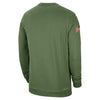 Ohio State Buckeyes Nike Military Dri-FIT Fleece Olive Crewneck Sweatshirt - Back View