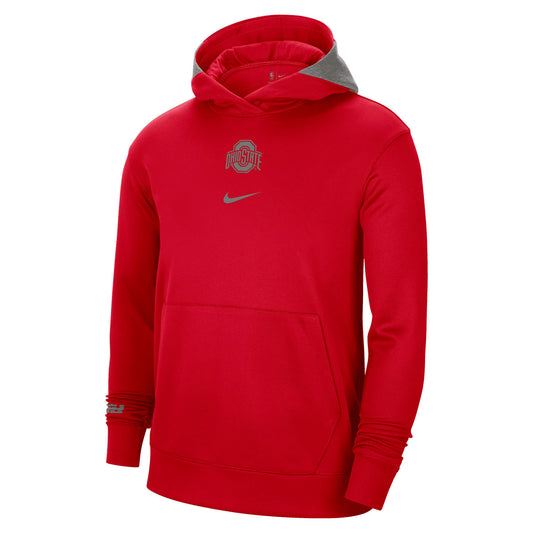 Ohio State Buckeyes Nike Spotlight Basketball Scarlet Hooded Sweatshirt - Front View