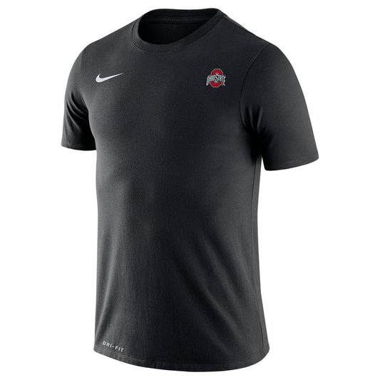 Ohio State Buckeyes Nike Legend Small Logo T-Shirt in Black - Front View 