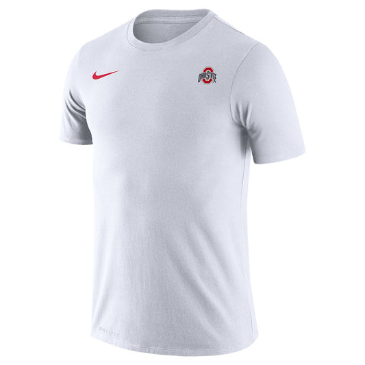 Ohio State Buckeyes Nike Legend Small Logo T-Shirt in White - Front View