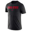 Ohio State Buckeyes Nike Essential Wordmark T-Shirt in Black - Front View