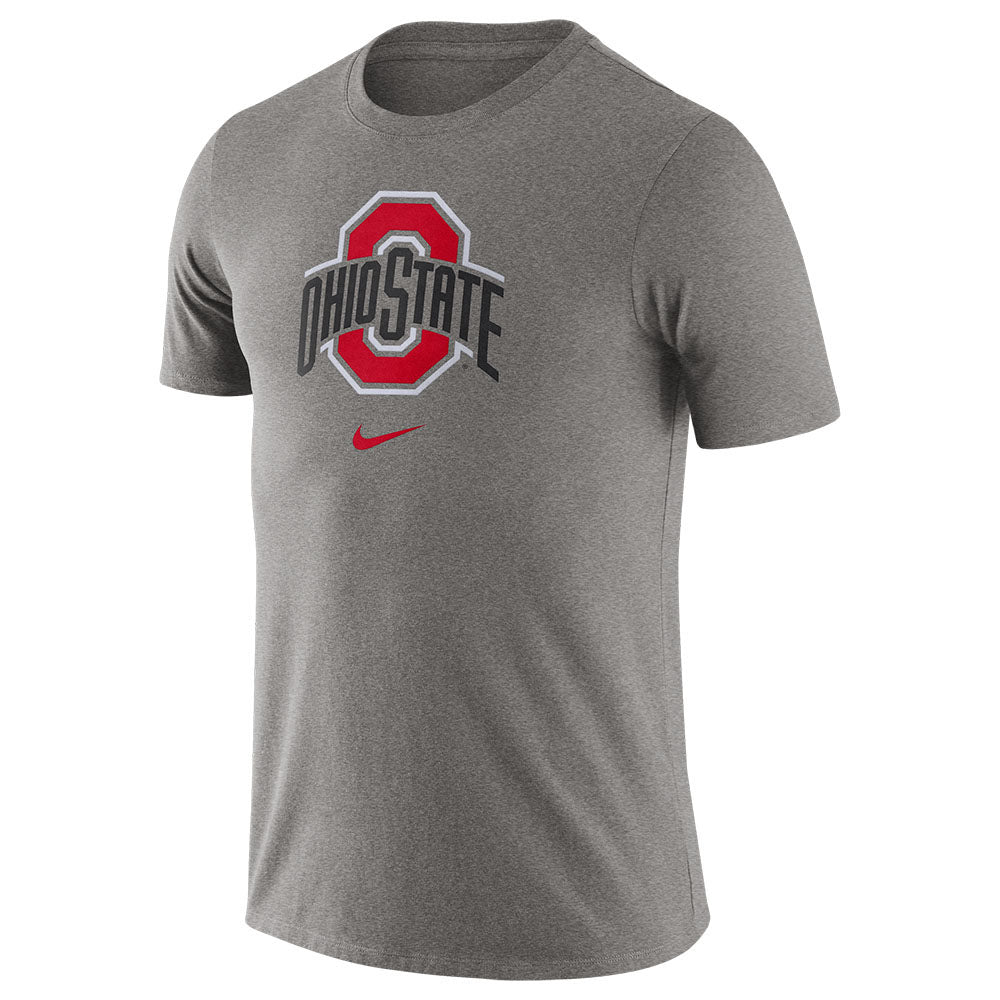 Ohio State Buckeyes Nike Essential Logo Gray T-Shirt | Shop OSU Buckeyes