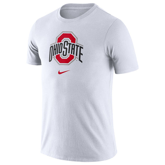 Ohio State Buckeyes Nike Essential Logo T-Shirt in White - Front View