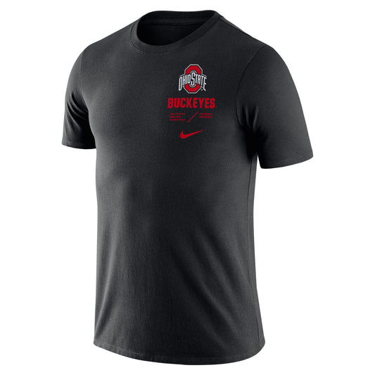 Ohio State Buckeyes Nike Dri-Fit Authentic Practice Black T-Shirt - Front View