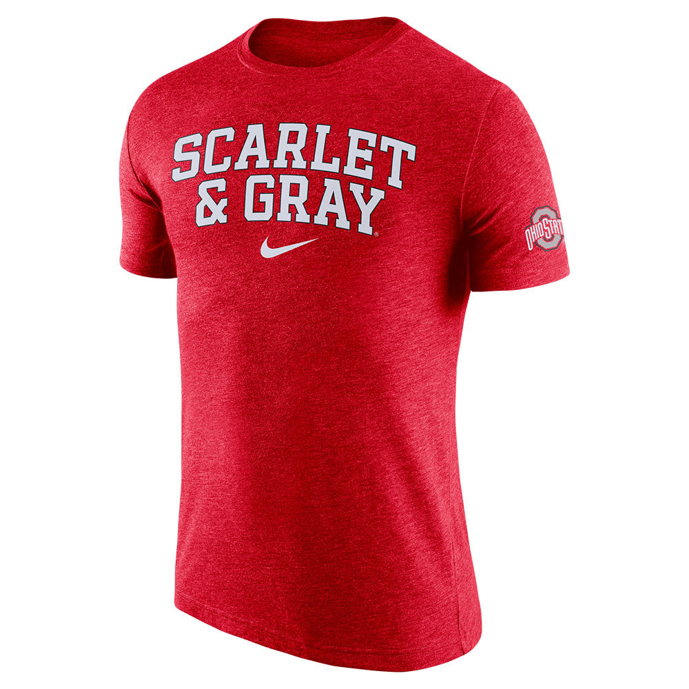 Ohio State Buckeyes Nike Campus Dri-Fit Scarlet T-Shirt - Front View