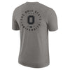 Ohio State Buckeyes Nike Dri-FIT Tri Logo Gray T-Shirt - Back View