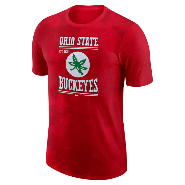 Ohio State Buckeyes Nike Campus Center Scarlet T-Shirt - Front View