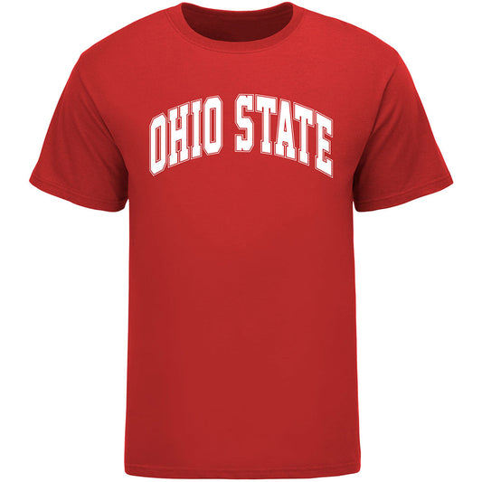 THE™ Branded Ohio State Buckeyes Identity Arch Scarlet Tee - Front View