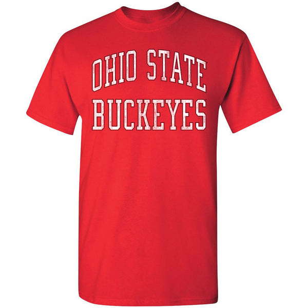 THE™ Branded Ohio State Buckeyes Arch Red Tee - Front View