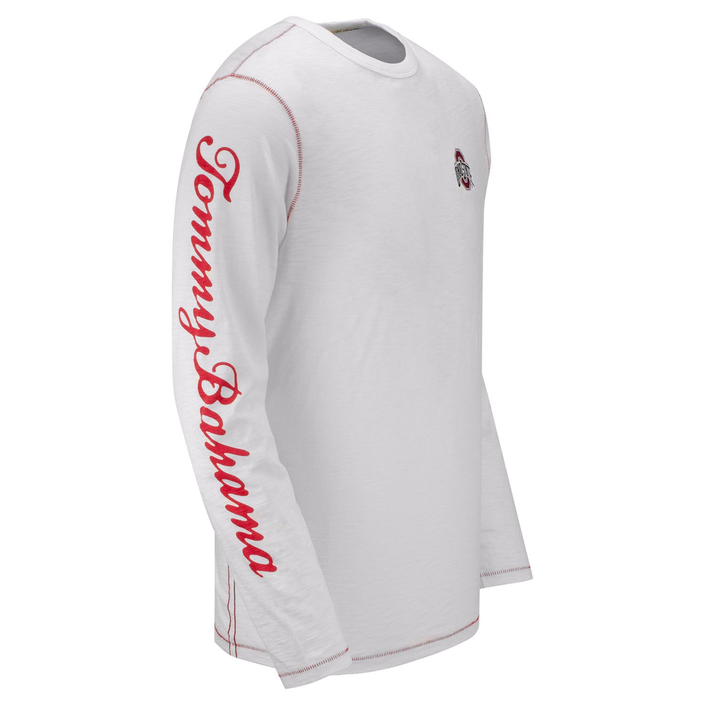 Ohio State Buckeyes Billboard Football Long Sleeve T-Shirt in White - Side View