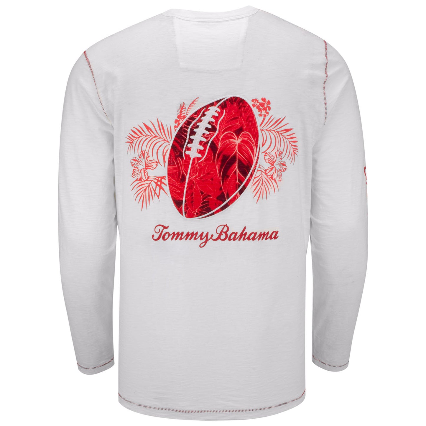 Ohio State Buckeyes Billboard Football Long Sleeve T-Shirt in White - Back View