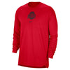 Ohio State Buckeyes Nike Dri-FIT Spotlight Scarlet Long Sleeve T-Shirt - Front View