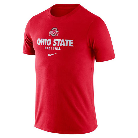 Ohio State Buckeyes Nike Dri-Fit Legend Baseball Scarlet T-Shirt - Front View