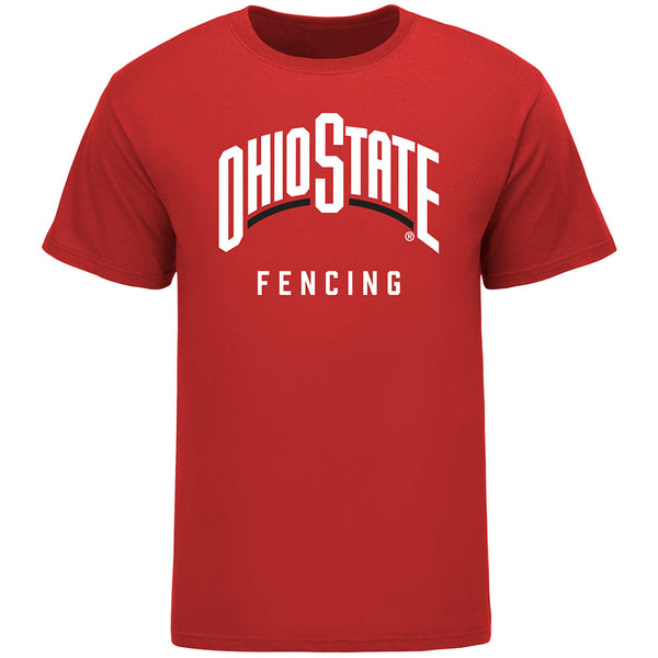 Ohio State Buckeyes Fencing Scarlet T-Shirt - Front View