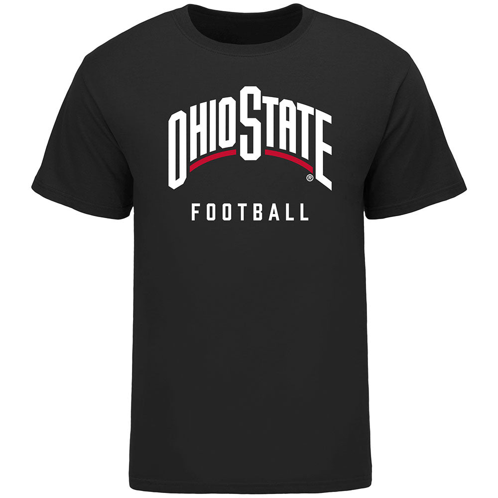 Ohio State Buckeyes Football Black T-Shirt - Front View