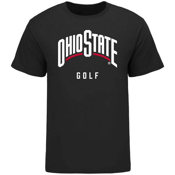 Ohio State Buckeyes Golf Black T-Shirt - Front View