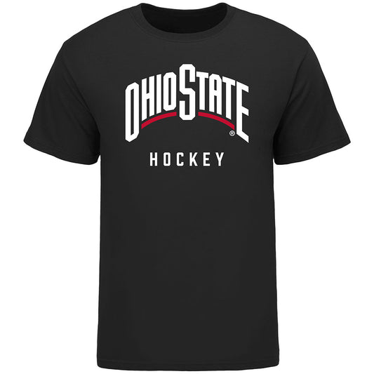 Ohio State Buckeyes Hockey Black T-Shirt - Front View