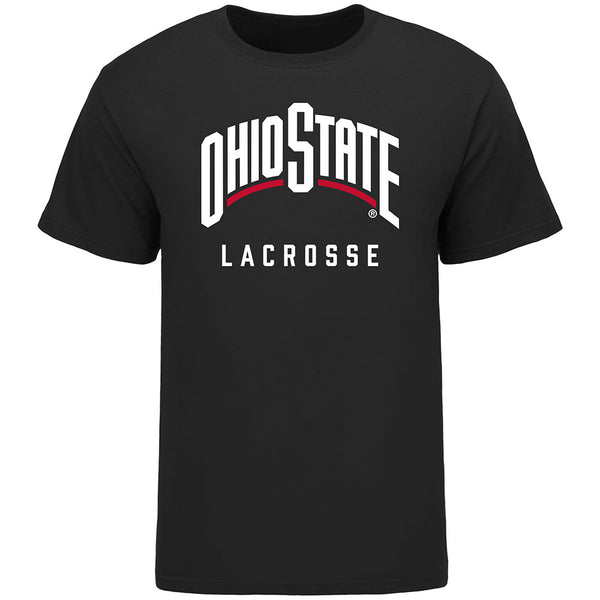 Ohio State Buckeyes Lacrosse Black T-Shirt - Front View