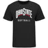 Ohio State Buckeyes Softball Black T-Shirt - Front View