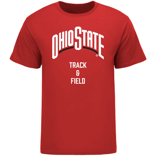 Ohio State Buckeyes Track & Field Scarlet T-Shirt - Front View