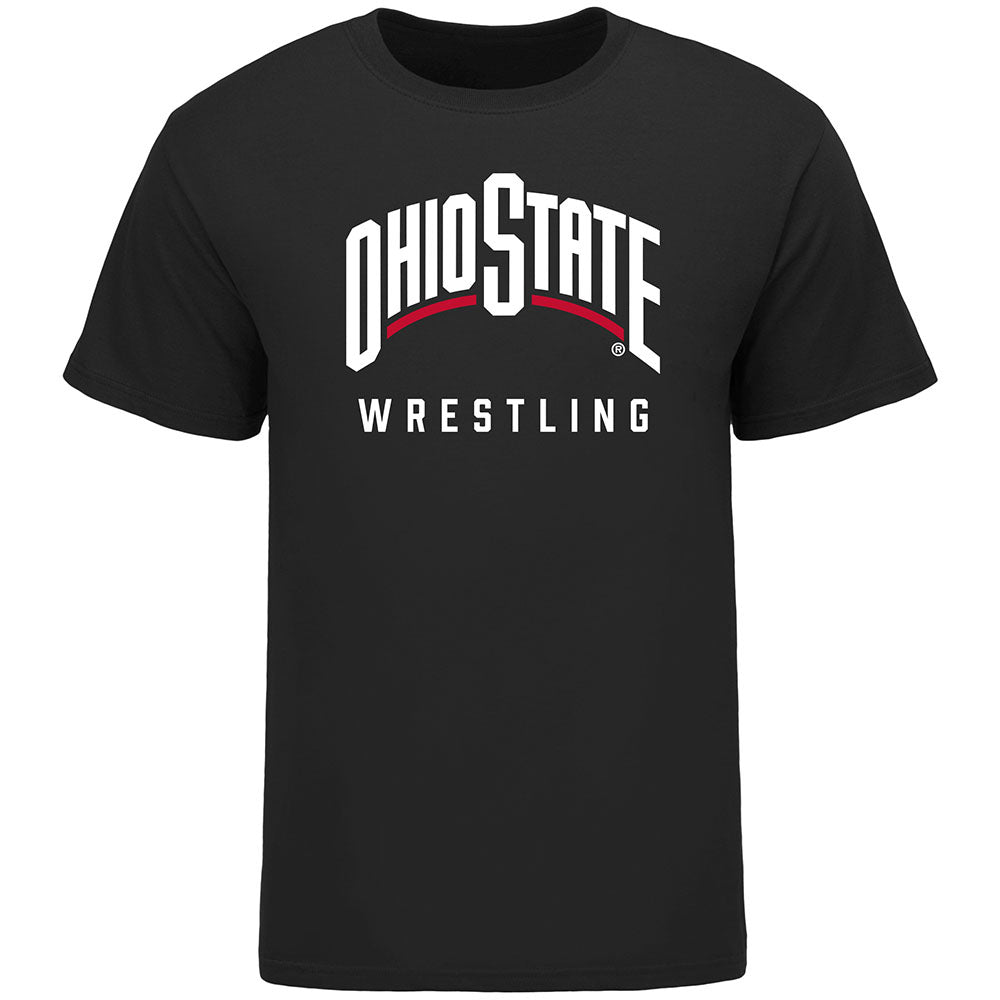 Ohio State Buckeyes Wrestling Black T-Shirt - Front View